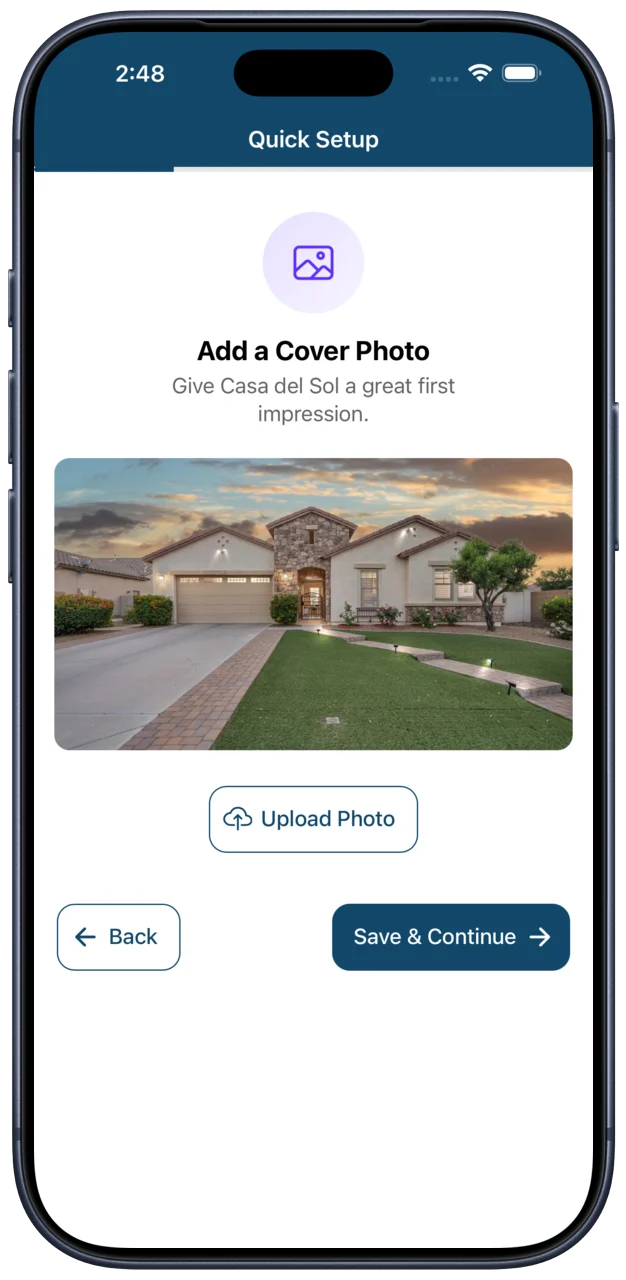 Adding a cover photo to a property