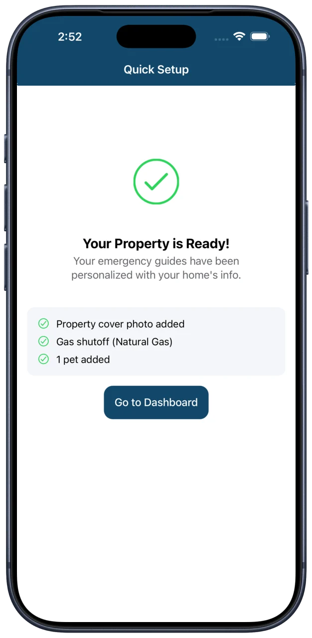 Your property is ready